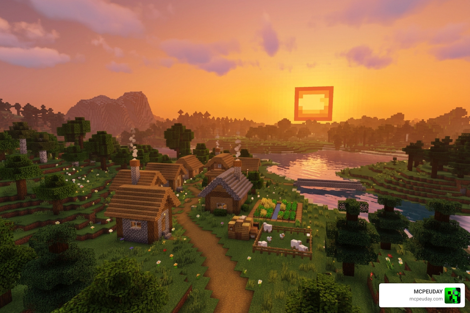 Phantom Visuals Shader sunset visuals with warm tones and soft lighting