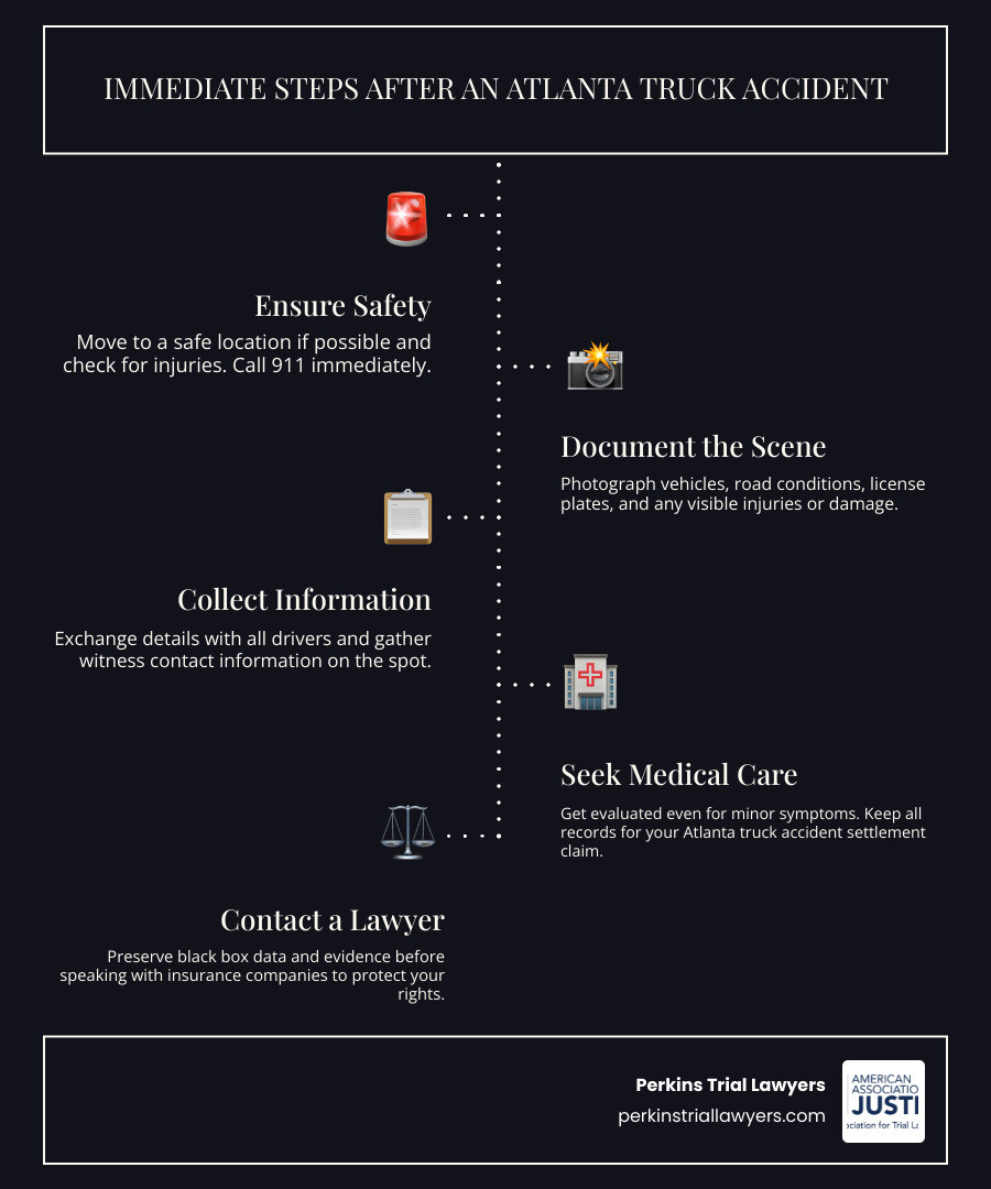 Steps to take immediately after an Atlanta truck accident infographic infographic Steps to take immediately after an Atlanta truck accident infographic infographic