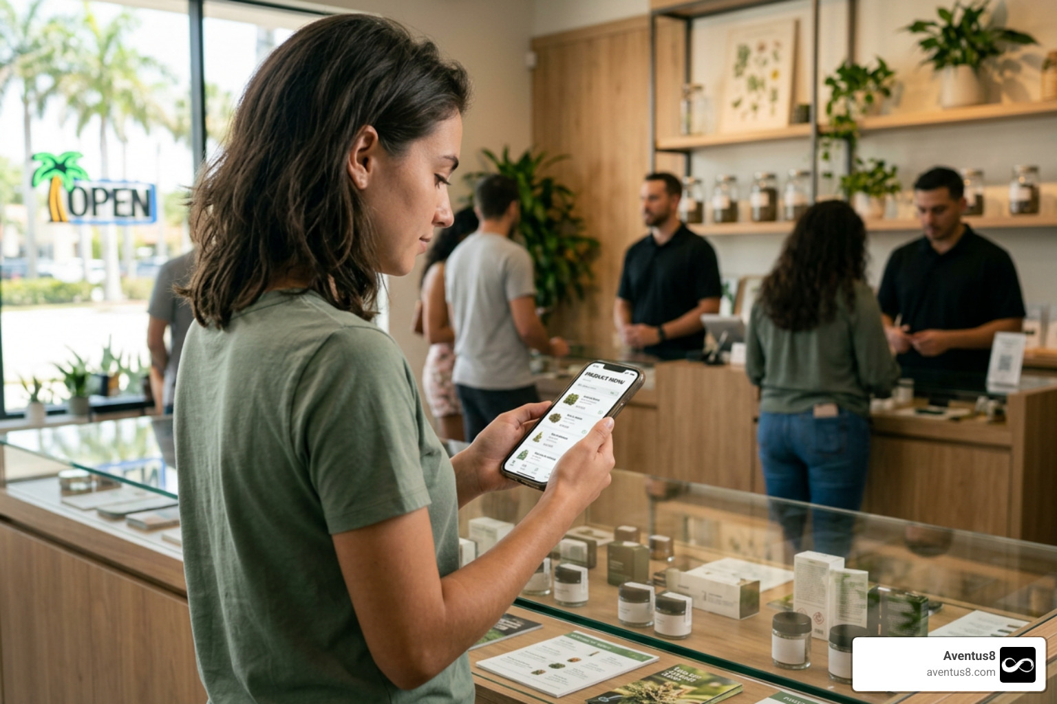 person browsing legal cannabis menu on smartphone in Hollywood FL person browsing legal cannabis menu on smartphone in Hollywood FL