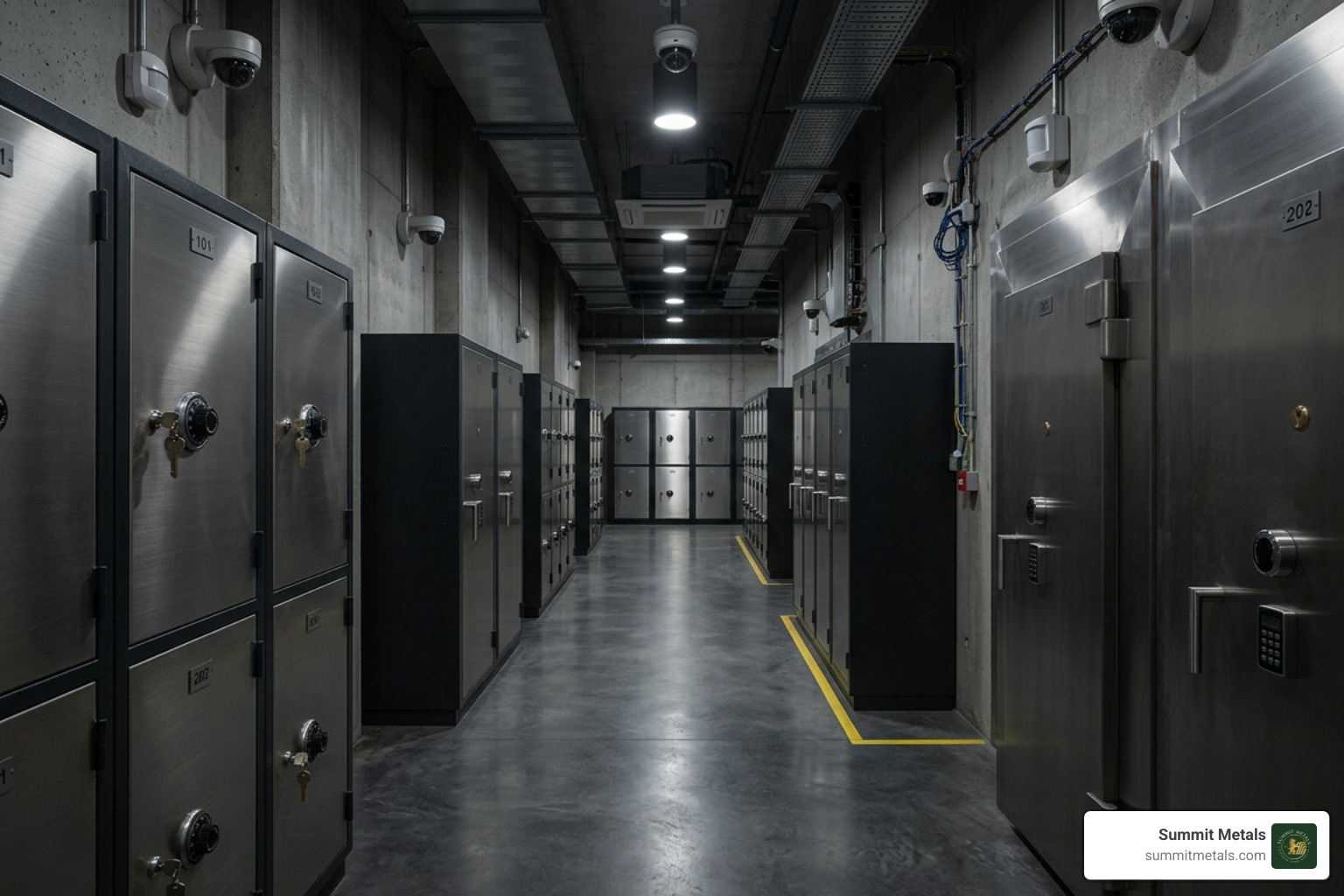Secure private vault facility with maximum security and 24-7 surveillance Secure private vault facility with maximum security and 24-7 surveillance