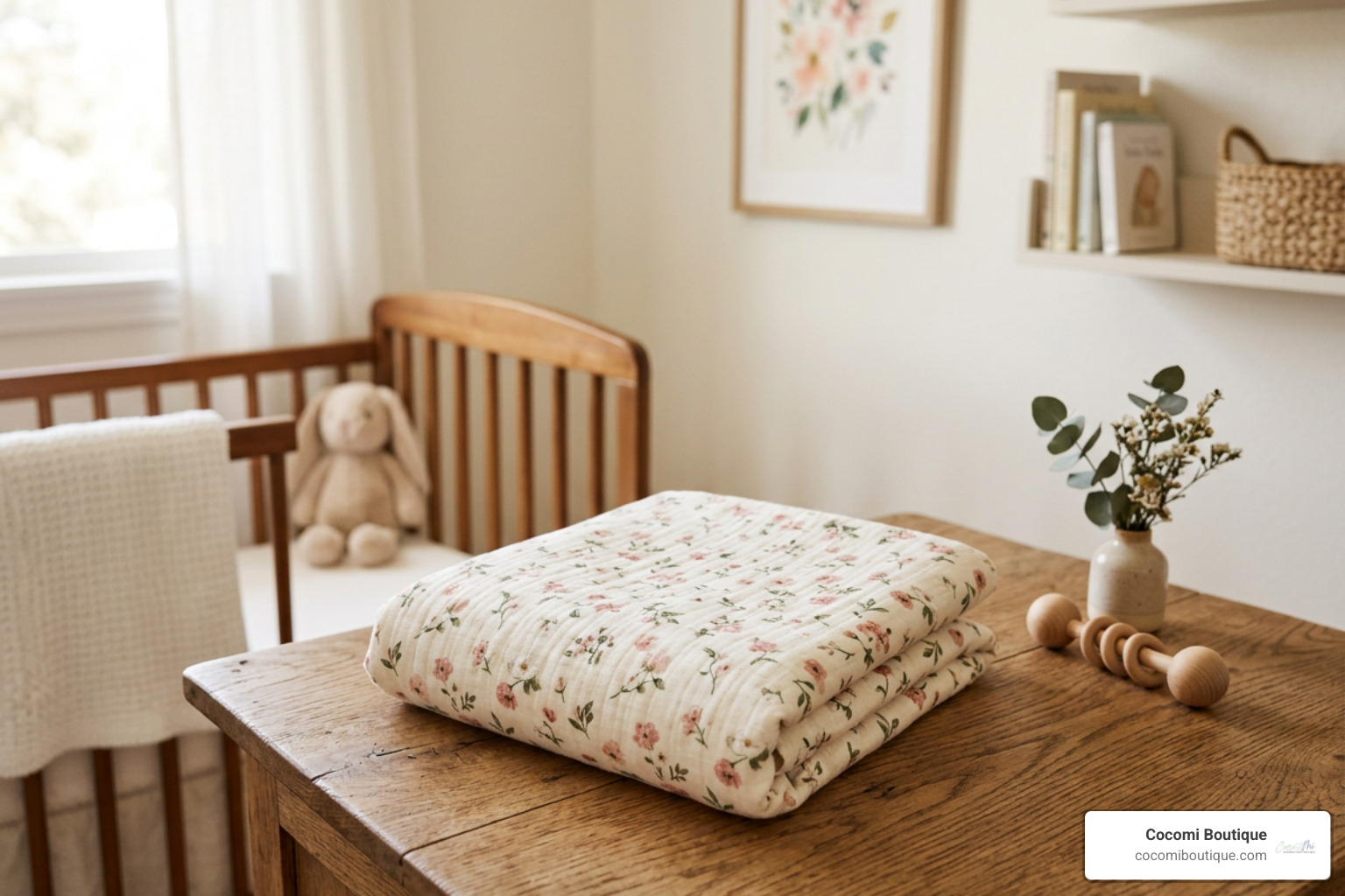 floral muslin swaddle blankets
