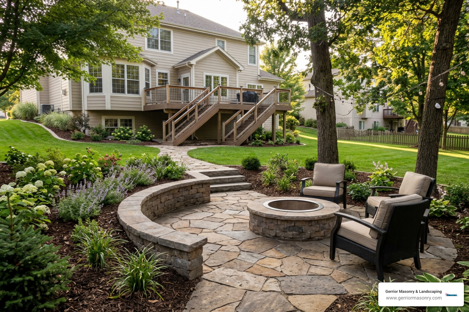 Stunning backyard hardscape installation Stunning backyard hardscape installation