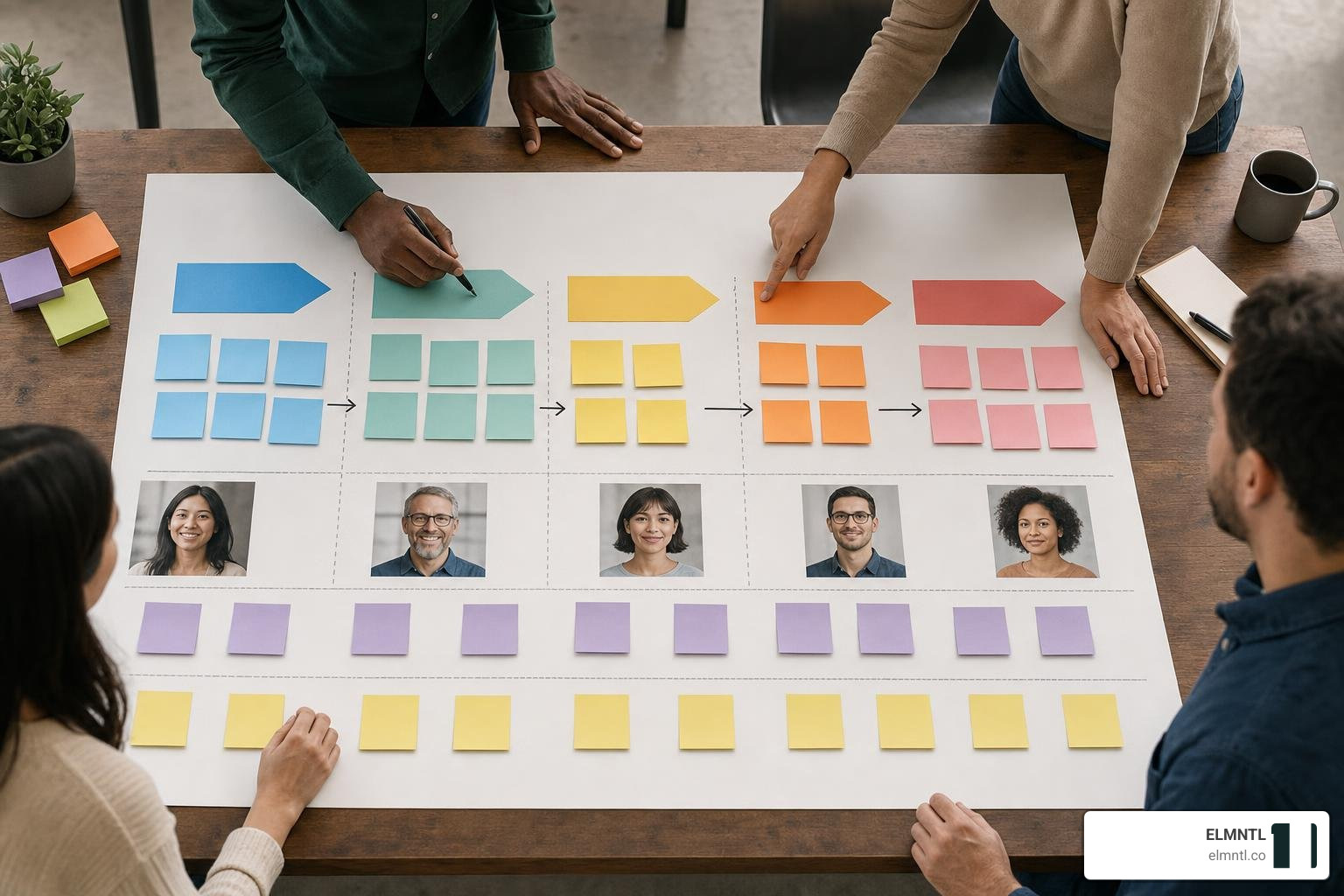 User journey mapping illustration