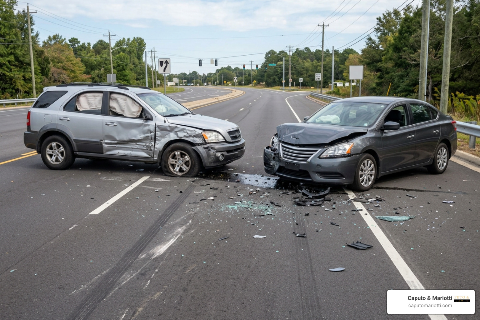 Neutral vehicle accident scene illustration Neutral vehicle accident scene illustration