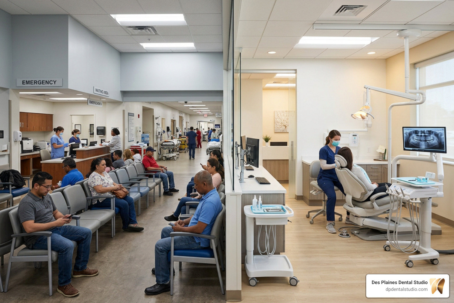 Emergency room vs specialized dental clinic comparison Emergency room vs specialized dental clinic comparison