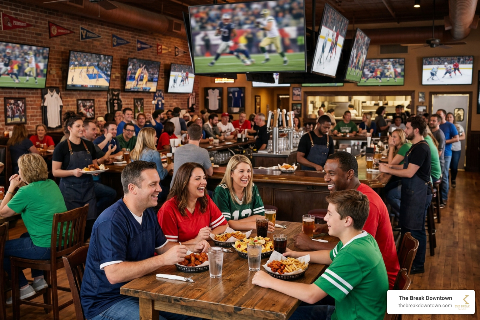 giant LED media walls showing a live game in a sports bar giant LED media walls showing a live game in a sports bar