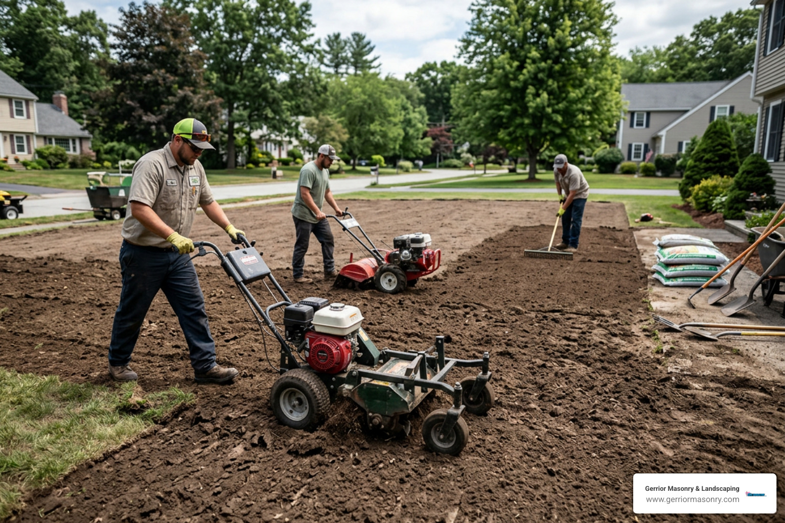 Professional soil preparation and grading in Burlington, MA
