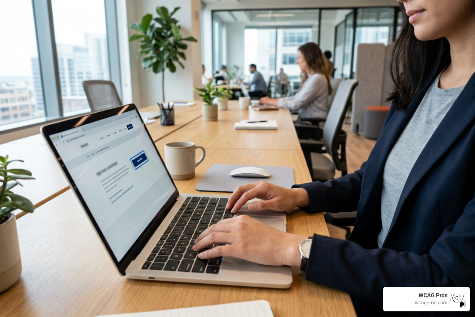 A keyboard user navigating a web page using tab focus states, highlighting the visual focus indicator A keyboard user navigating a web page using tab focus states, highlighting the visual focus indicator