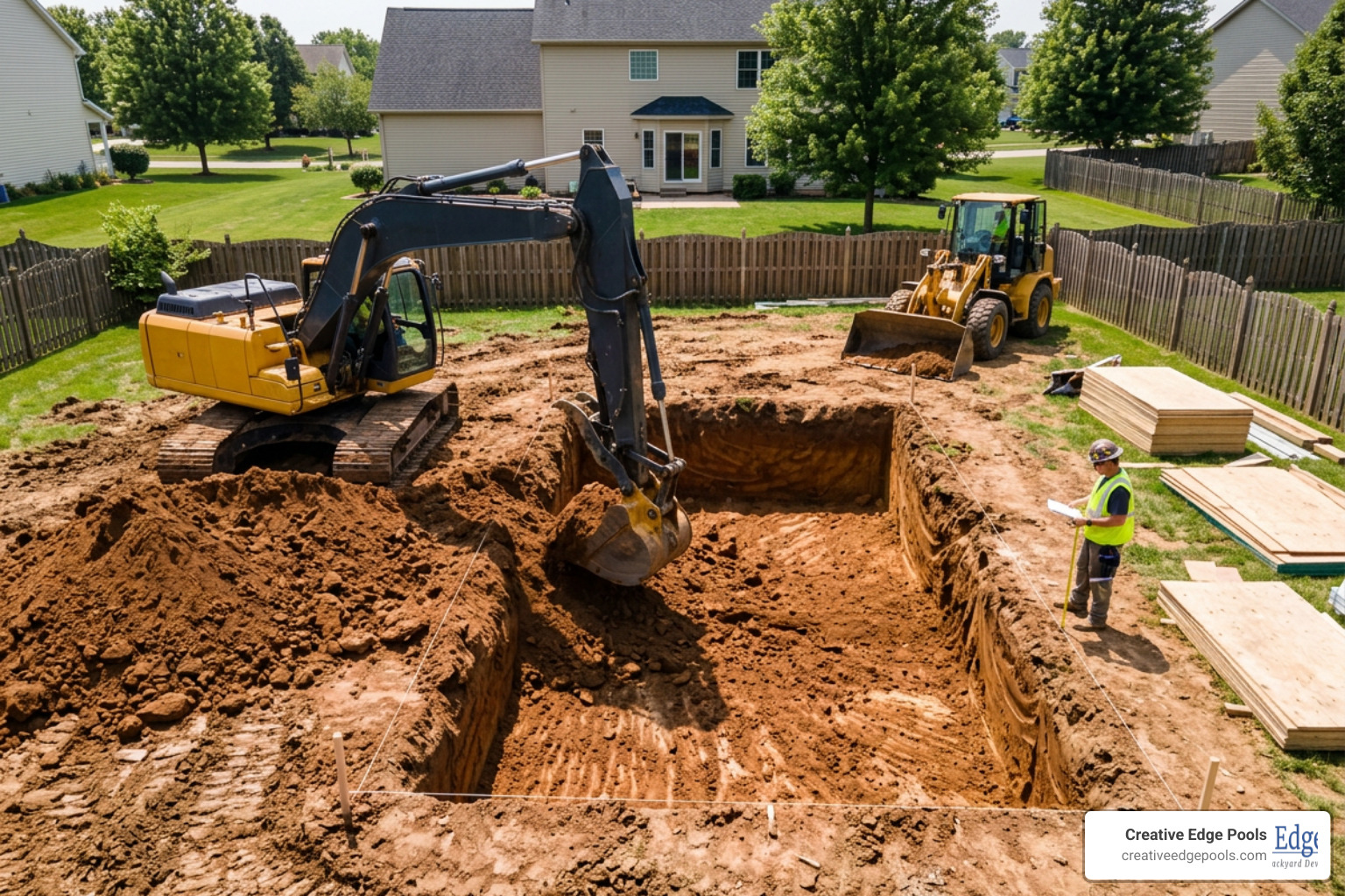 excavation process for 15x30 inground pool