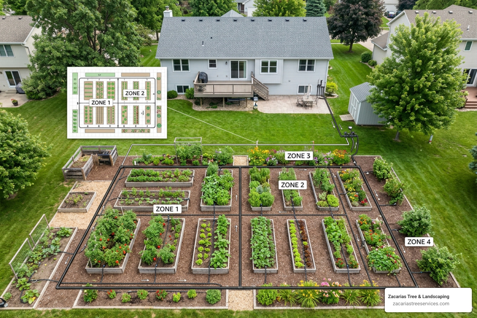 Planning and designing a drip irrigation system layout map Planning and designing a drip irrigation system layout map