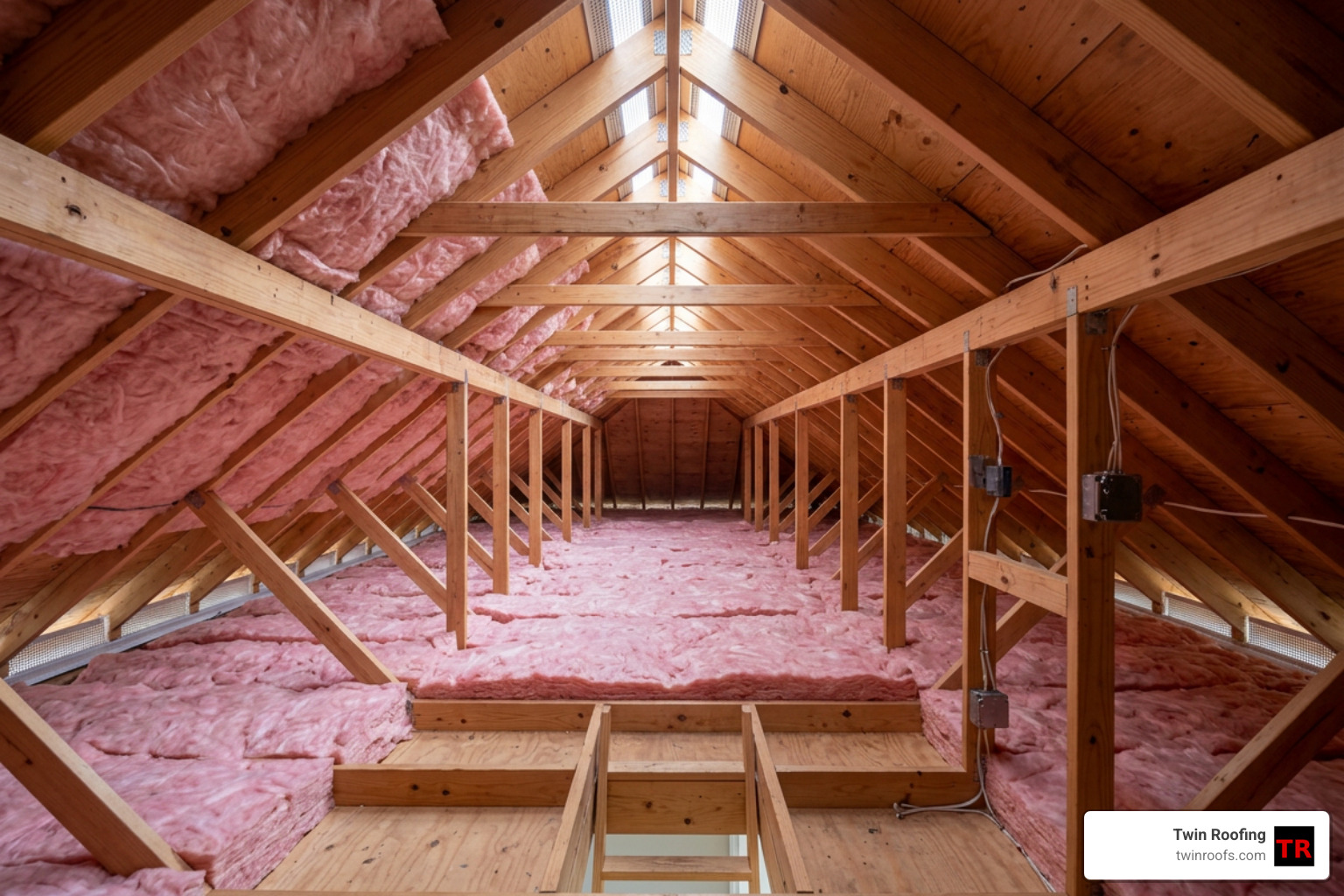properly ventilated attic space with insulation properly ventilated attic space with insulation