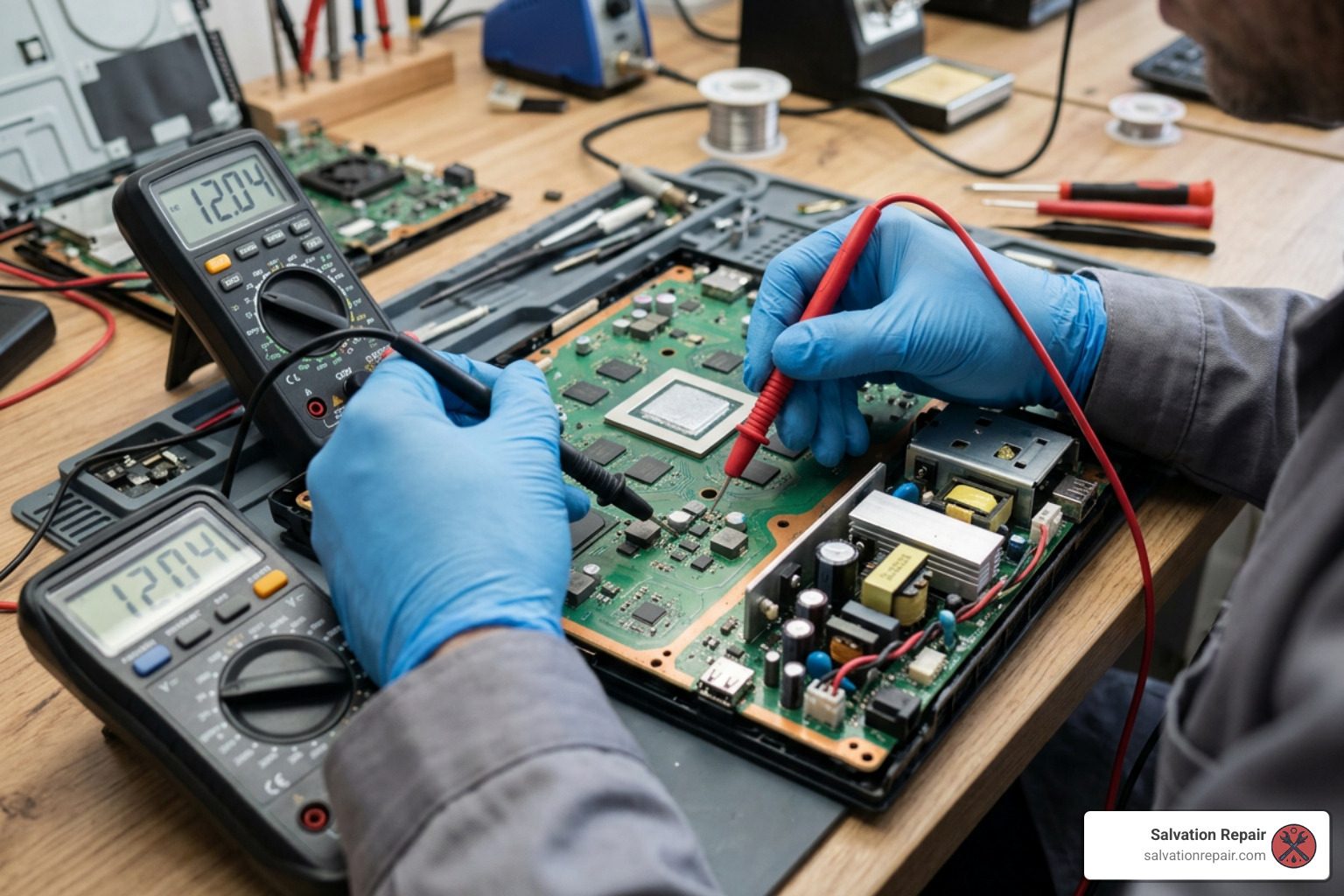 Diagnosing PS5 Slim internal power supply and mainboard components
