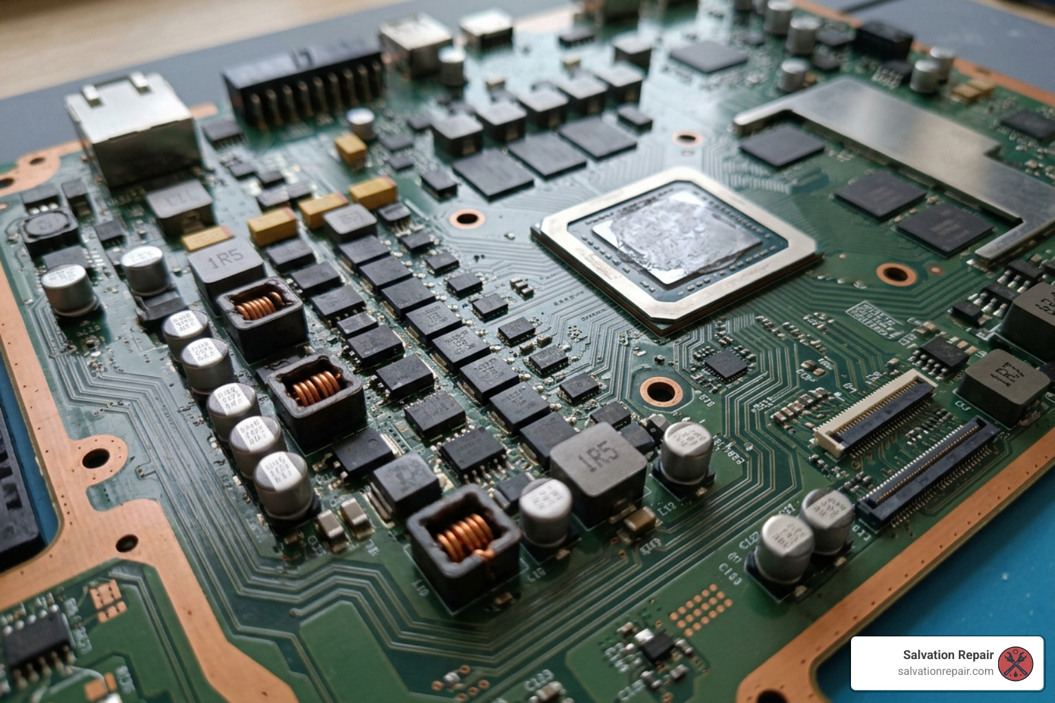 PS5 Slim motherboard EDM-041 layout and power circuitry