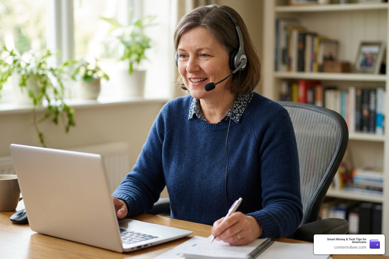 customer service representative on a call