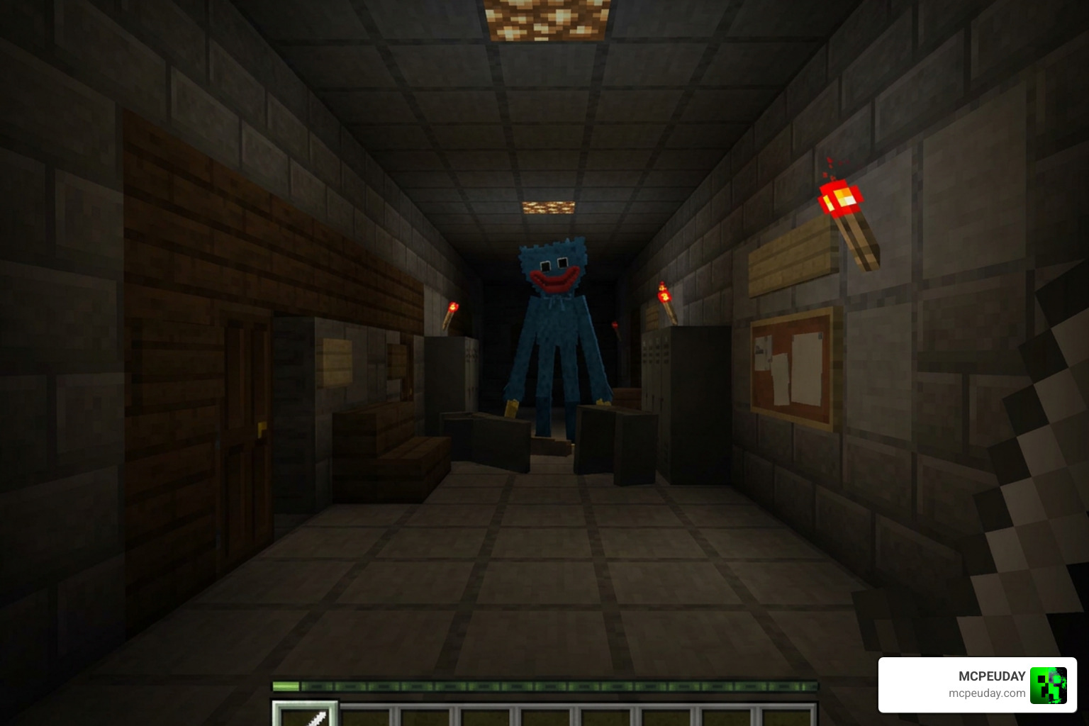 Me Poppy Playtime Addon Minecraft Bedrock horror gameplay