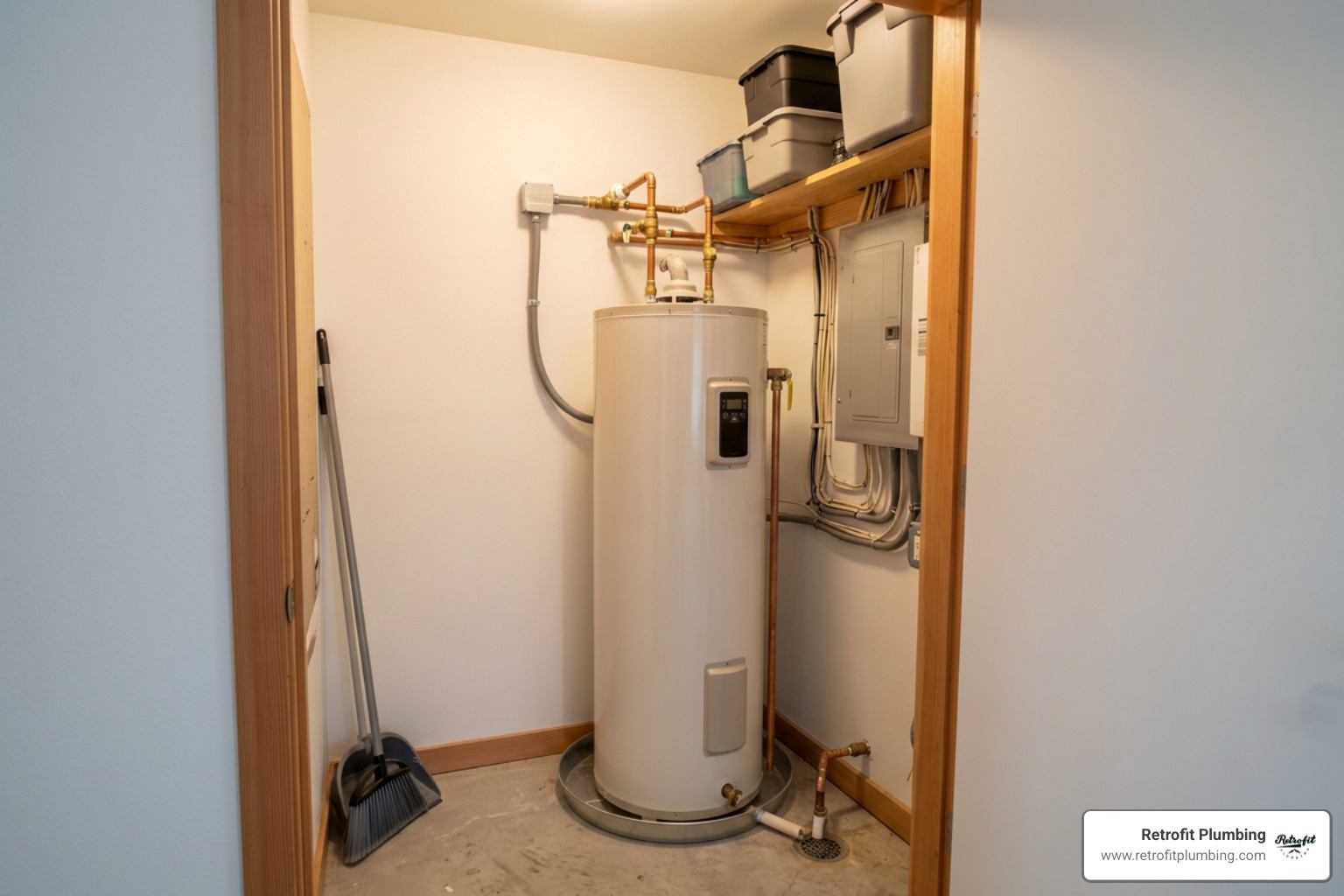 newly installed electric water heater