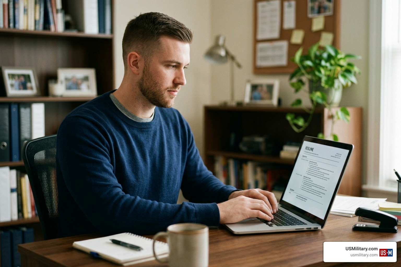 Transitioning service member preparing a civilian resume for corporate hiring Transitioning service member preparing a civilian resume for corporate hiring