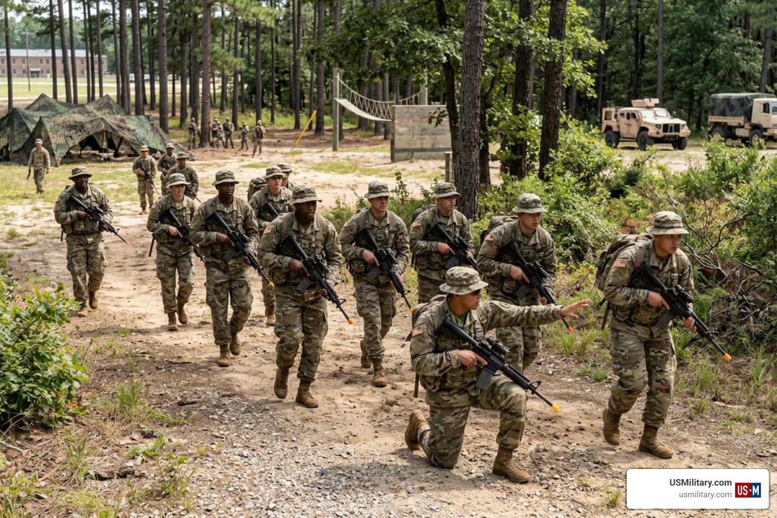 Army recruits in training and career development