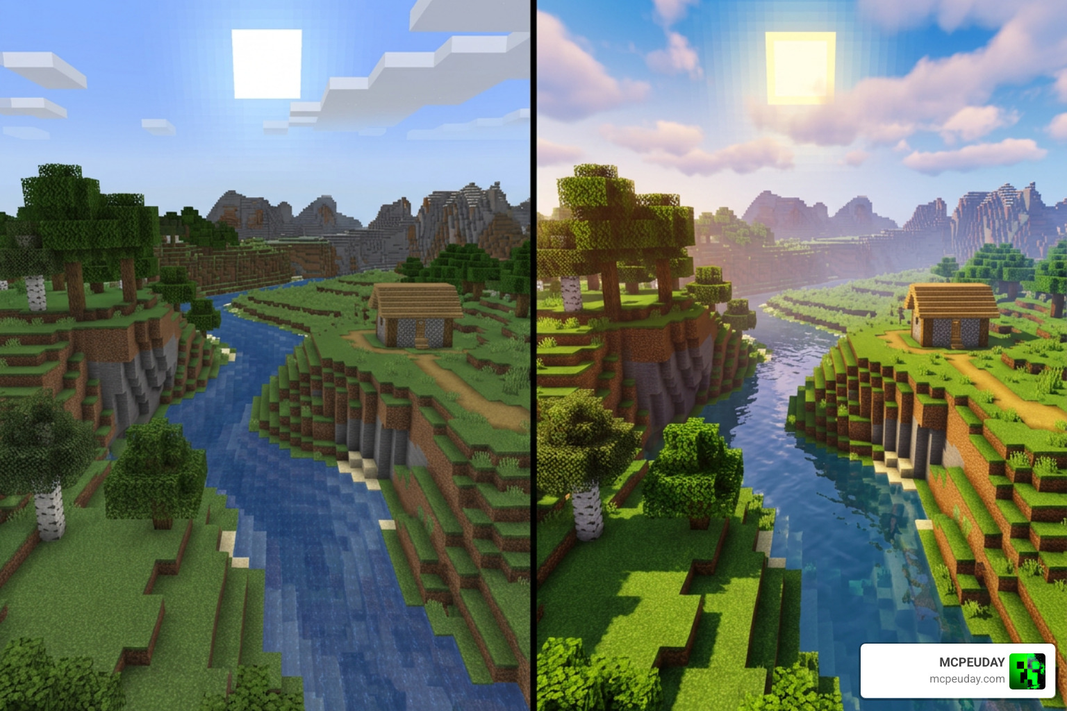 Comparing default graphics with Chroma Shader effects
