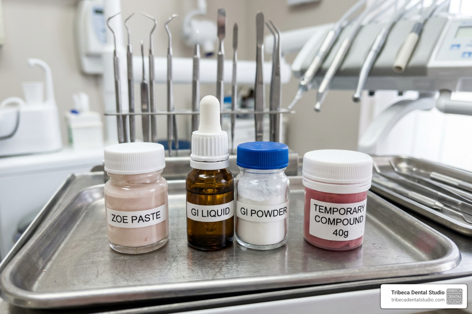 Types of temporary tooth filling materials used in modern dentistry