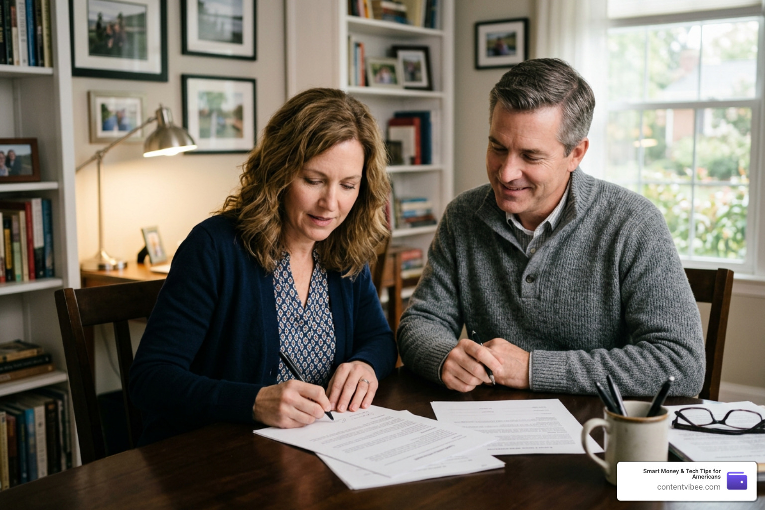 couple signing legal documents