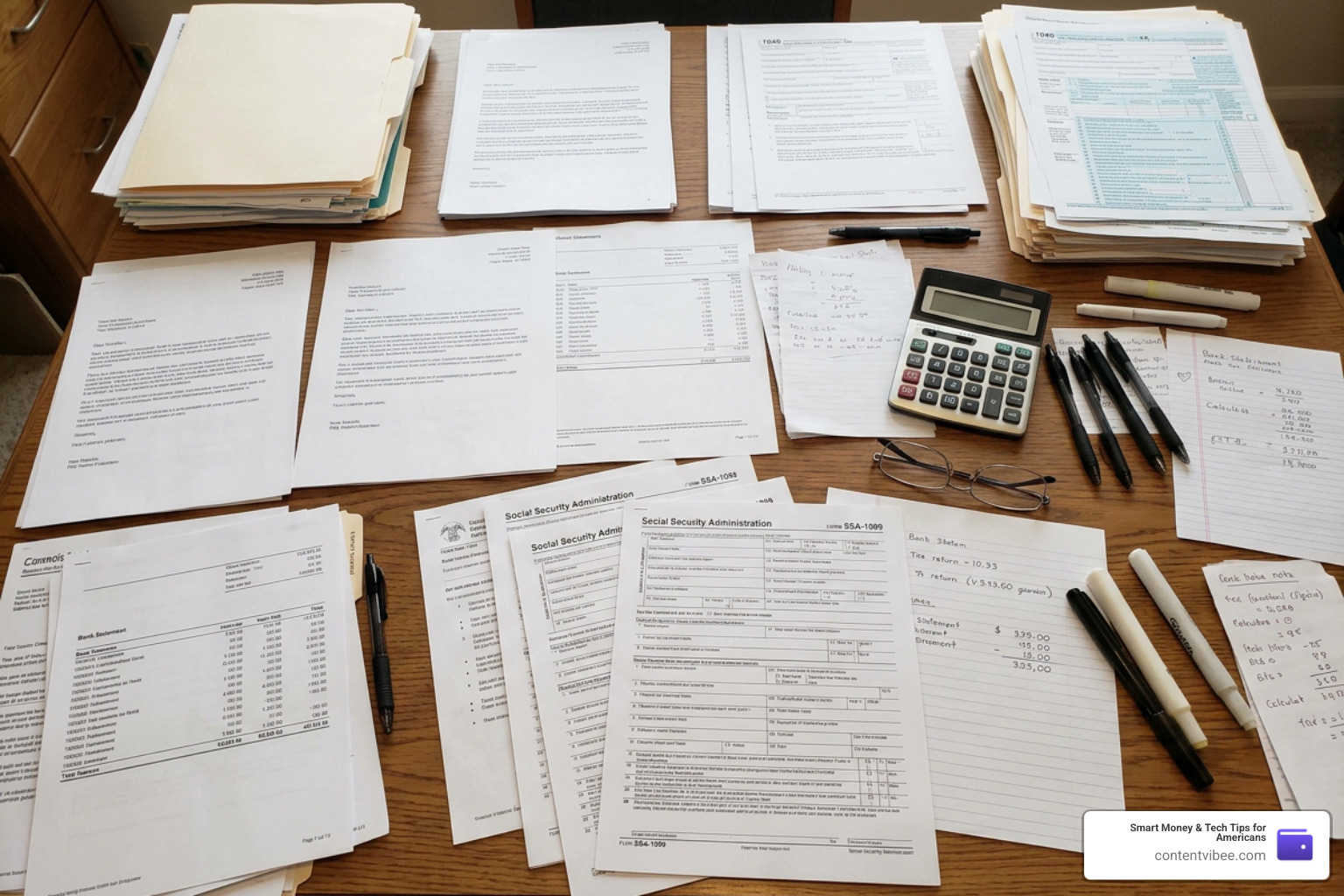SSA forms and financial documents