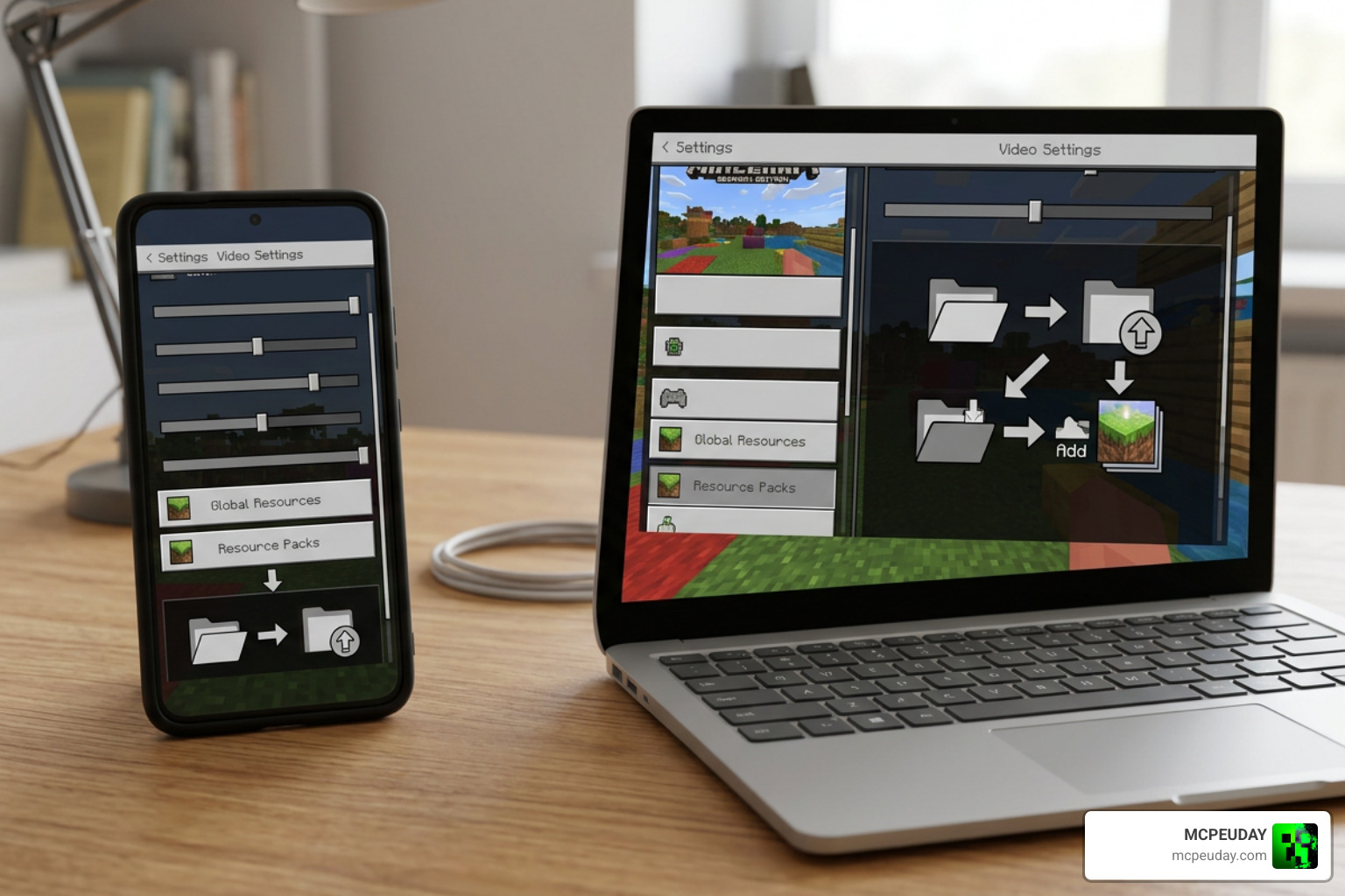 Visual guide outlining the steps to install MBL2 Shader Loader on mobile and PC