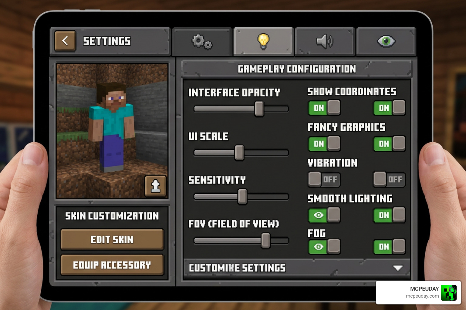 Better Inventory Pack configuration menu screen