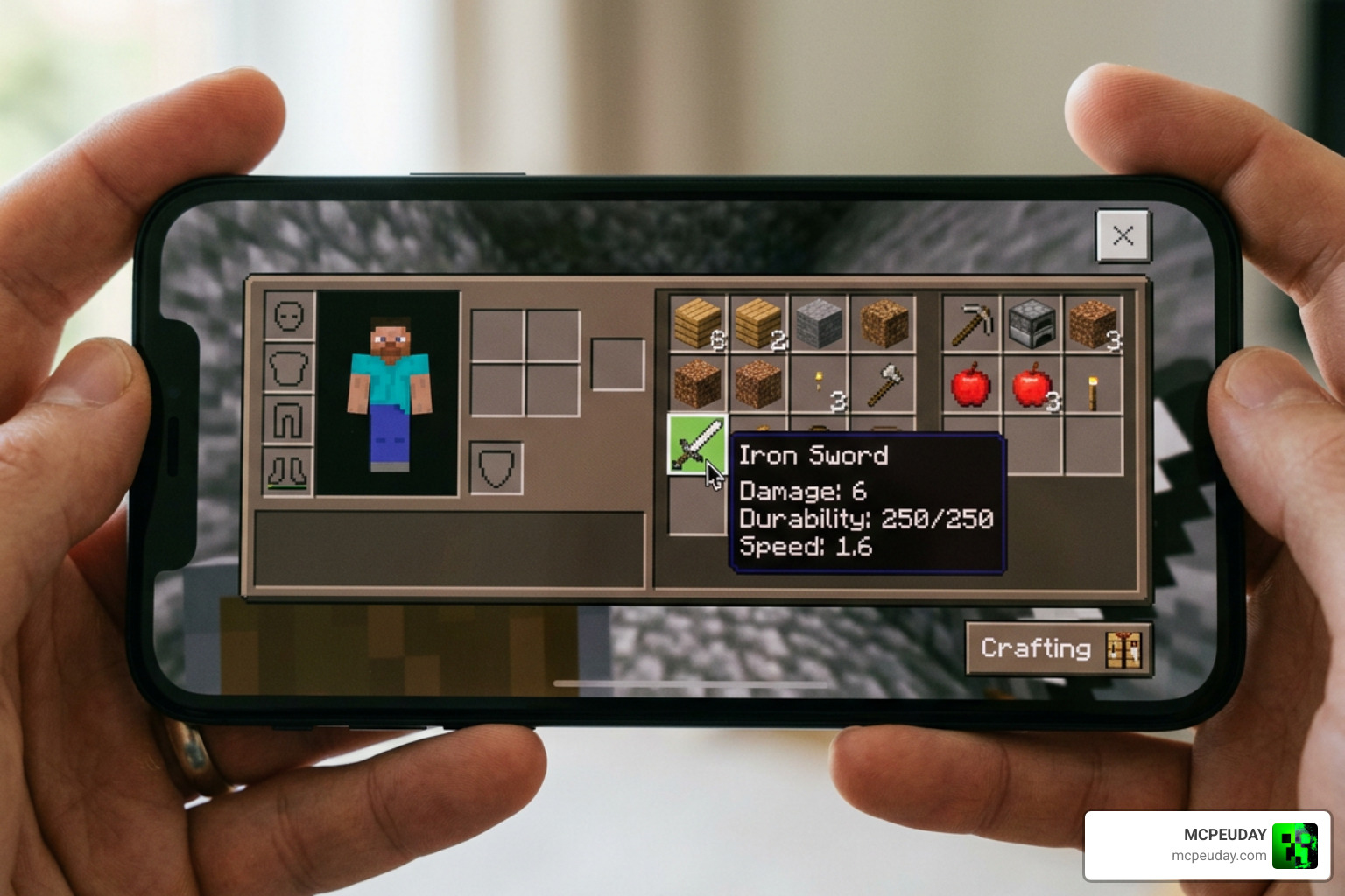 Better Inventory Pack UI on MCPE Bedrock Edition