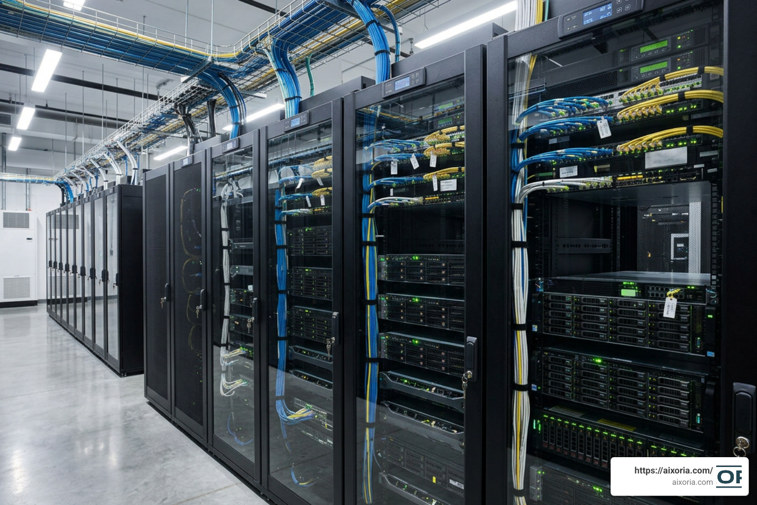 Cloud server network security and scalability infographic