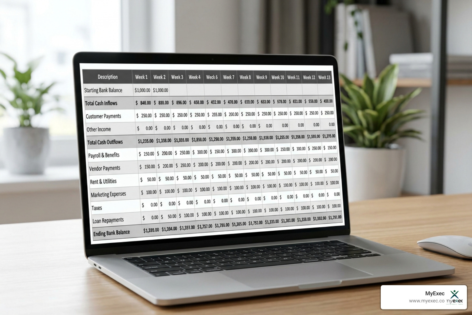 13 week rolling cash flow projection spreadsheet tracking weekly inflows and outflows 13 week rolling cash flow projection spreadsheet tracking weekly inflows and outflows