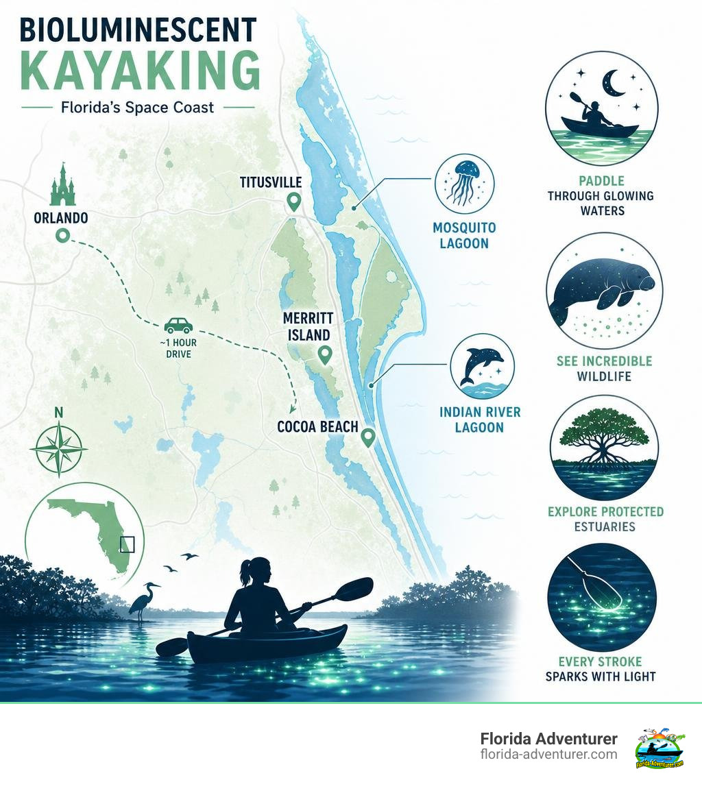 map of Orlando, Titusville, Merritt Island, Cocoa Beach, Indian River Lagoon, and Mosquito Lagoon for bioluminescent map of Orlando, Titusville, Merritt Island, Cocoa Beach, Indian River Lagoon, and Mosquito Lagoon for bioluminescent