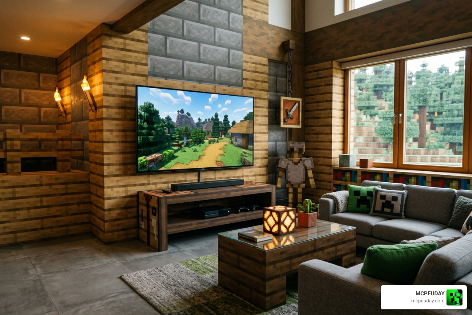Home Electronics Addon Minecraft modern living room interior design