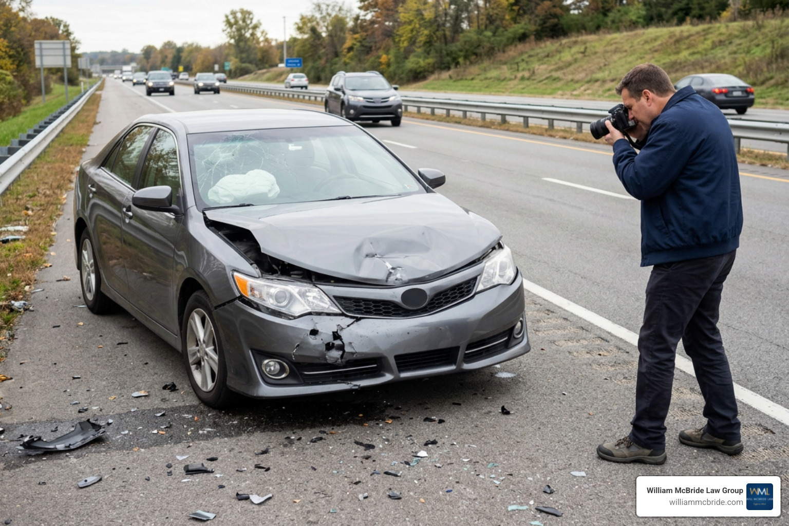 Documenting vehicle damage and scene evidence after an accident Documenting vehicle damage and scene evidence after an accident