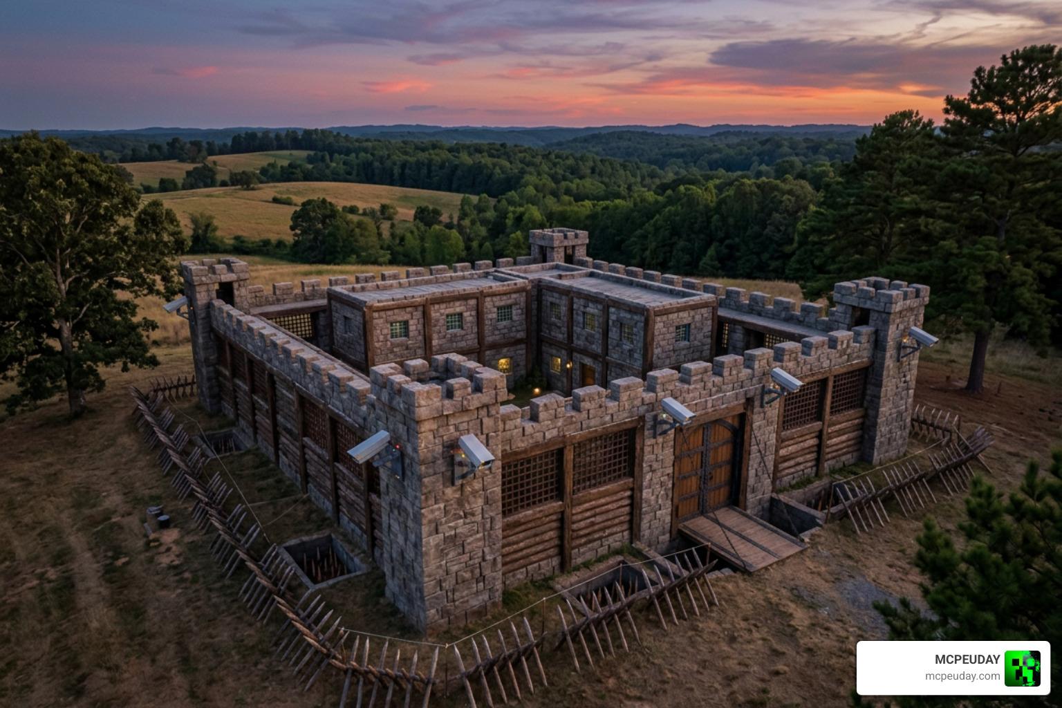 Fully secured Minecraft base under protection