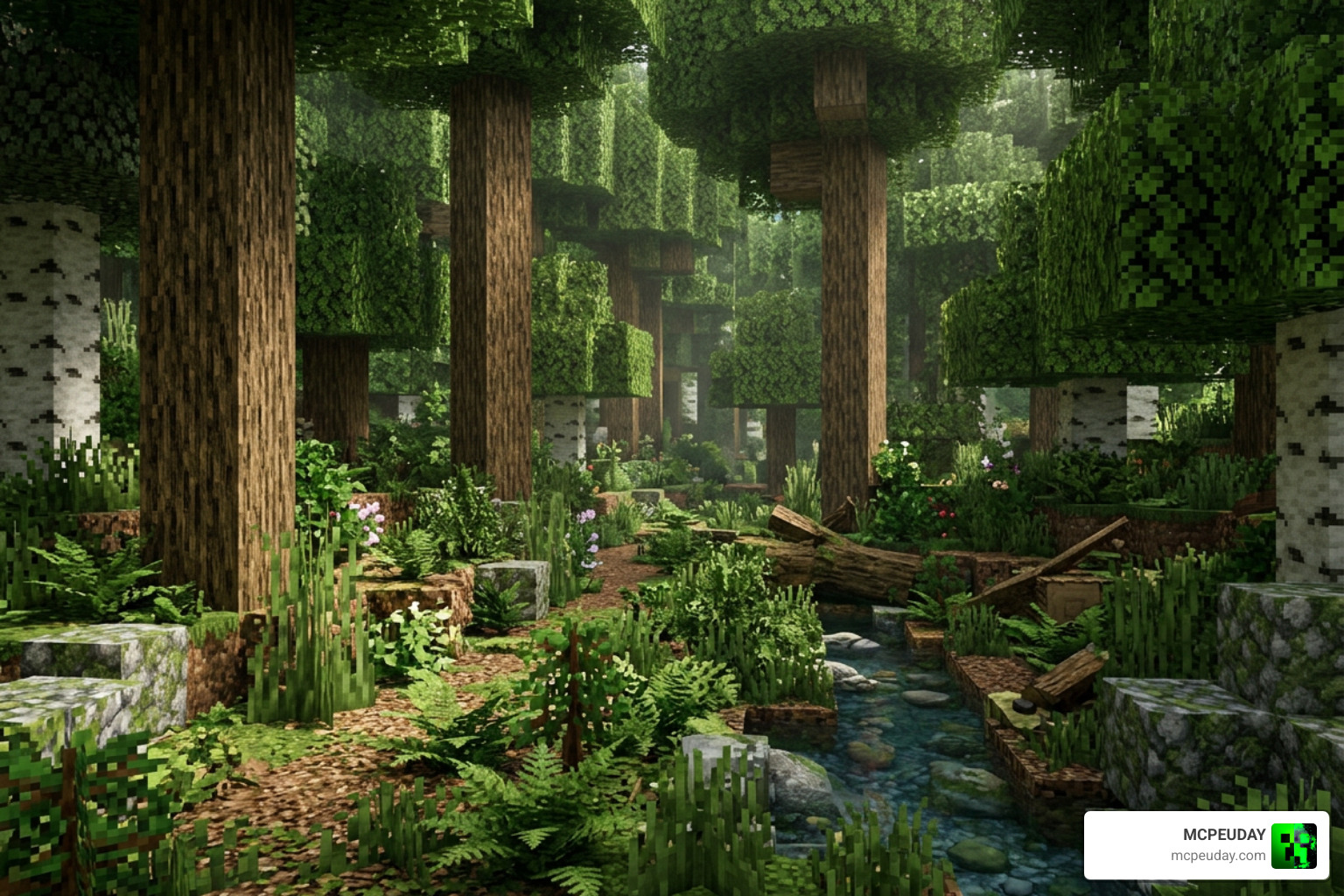 Expansion of Nature Addon MCPE realistic Minecraft forest