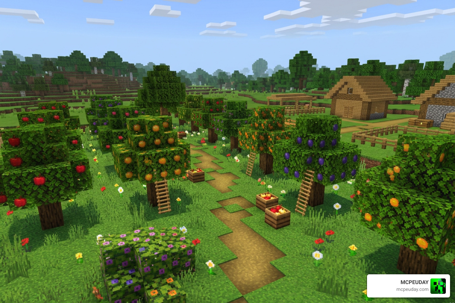 Orchard Biome in Nature's Touch Addon FOR MCPE