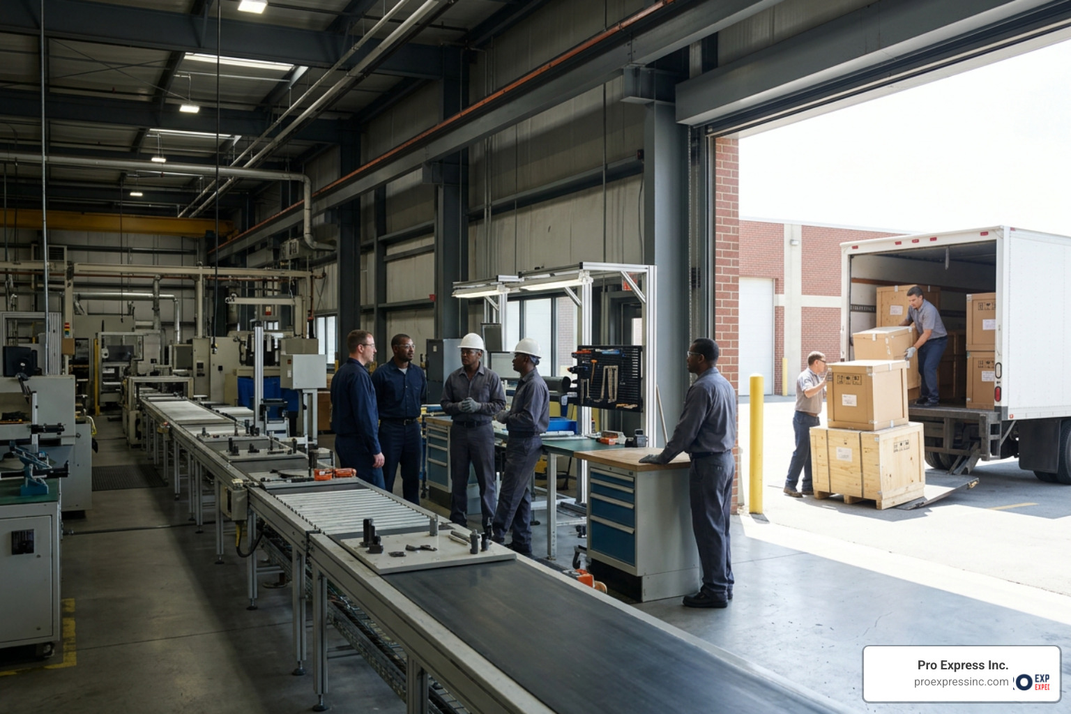 manufacturing assembly line waiting for urgent cargo delivery manufacturing assembly line waiting for urgent cargo delivery