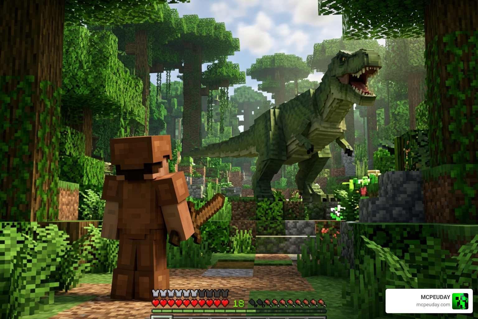Dinosaur Add-On for Minecraft Bedrock Edition prehistoric survival