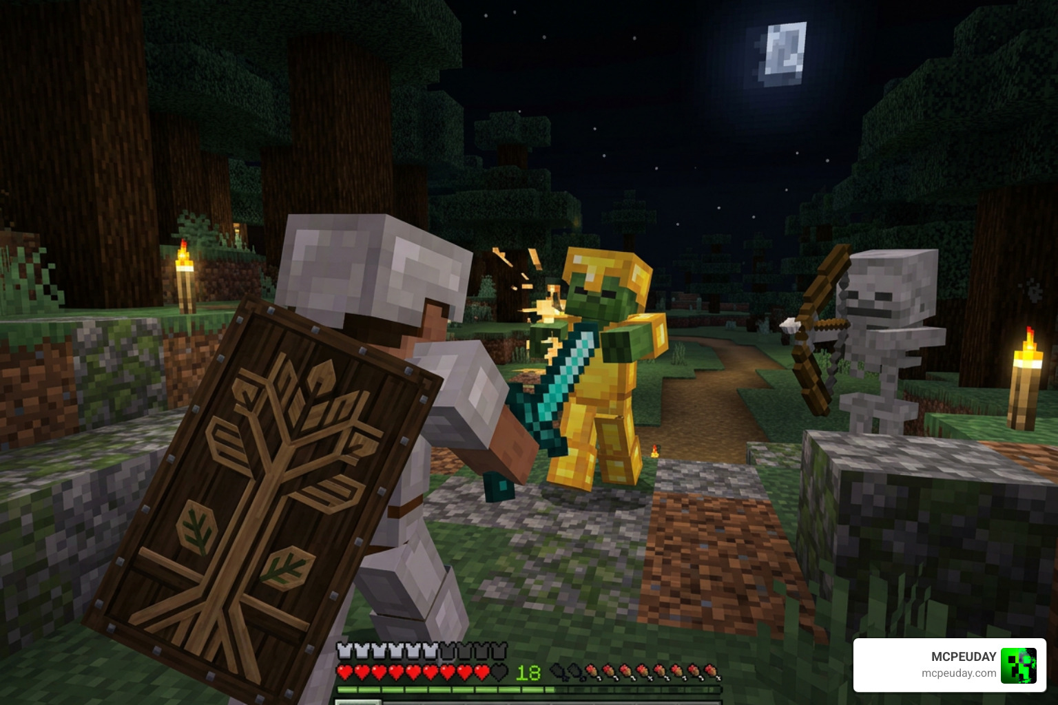 Raiyon's More Shields Addon Minecraft Bedrock combat gameplay