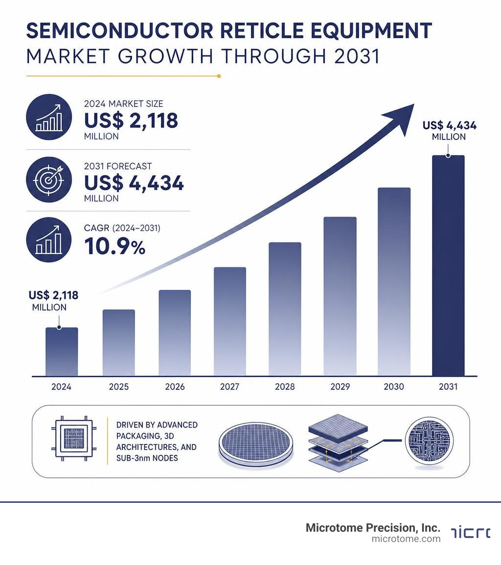 Semiconductor reticle equipment market growth chart through 2031 infographic