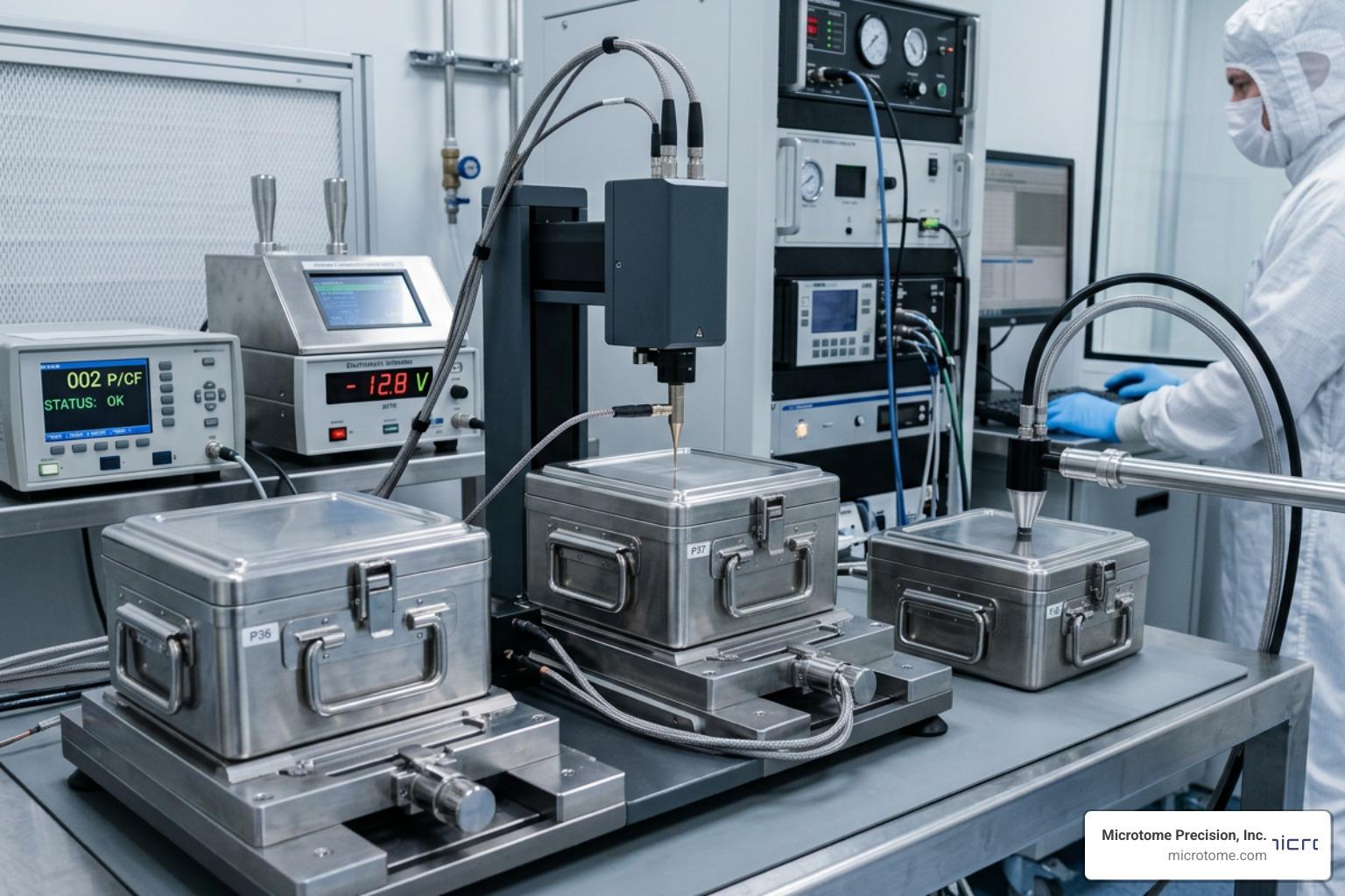 Electrostatic and particle testing on all-metal SEMI compliant pods Electrostatic and particle testing on all-metal SEMI compliant pods