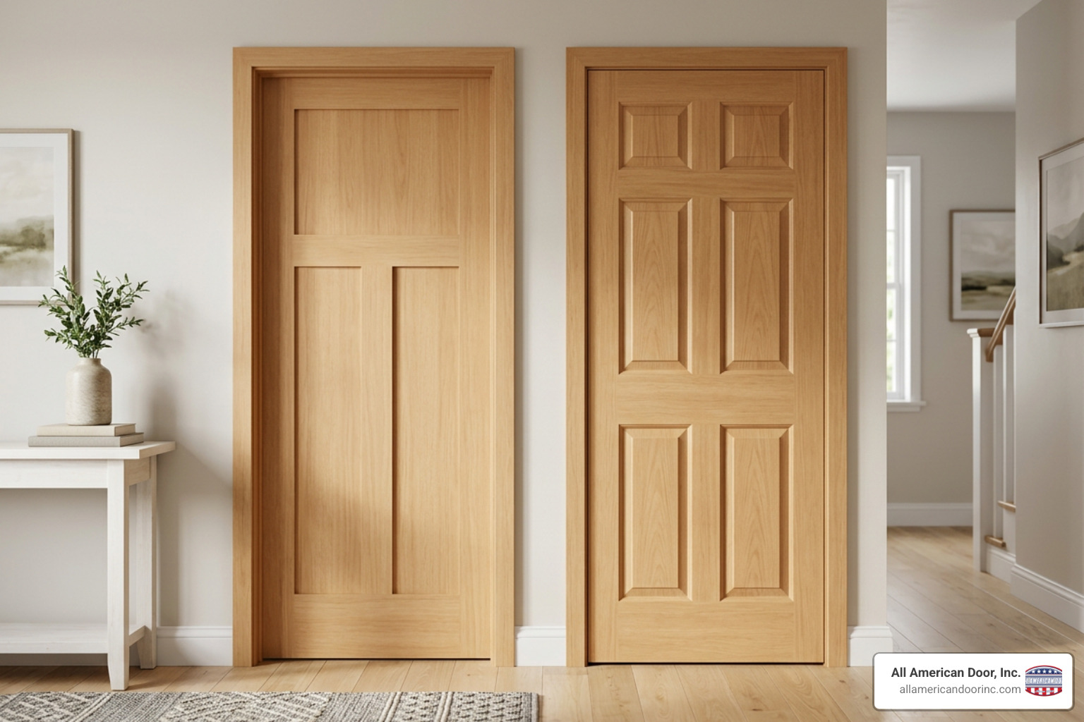 Custom shaker and raised panel 4 panel wood doors Custom shaker and raised panel 4 panel wood doors