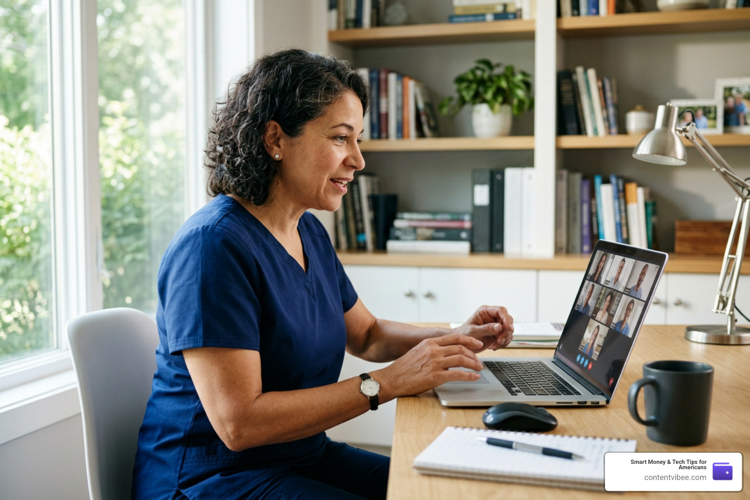 telehealth nurse working from home
