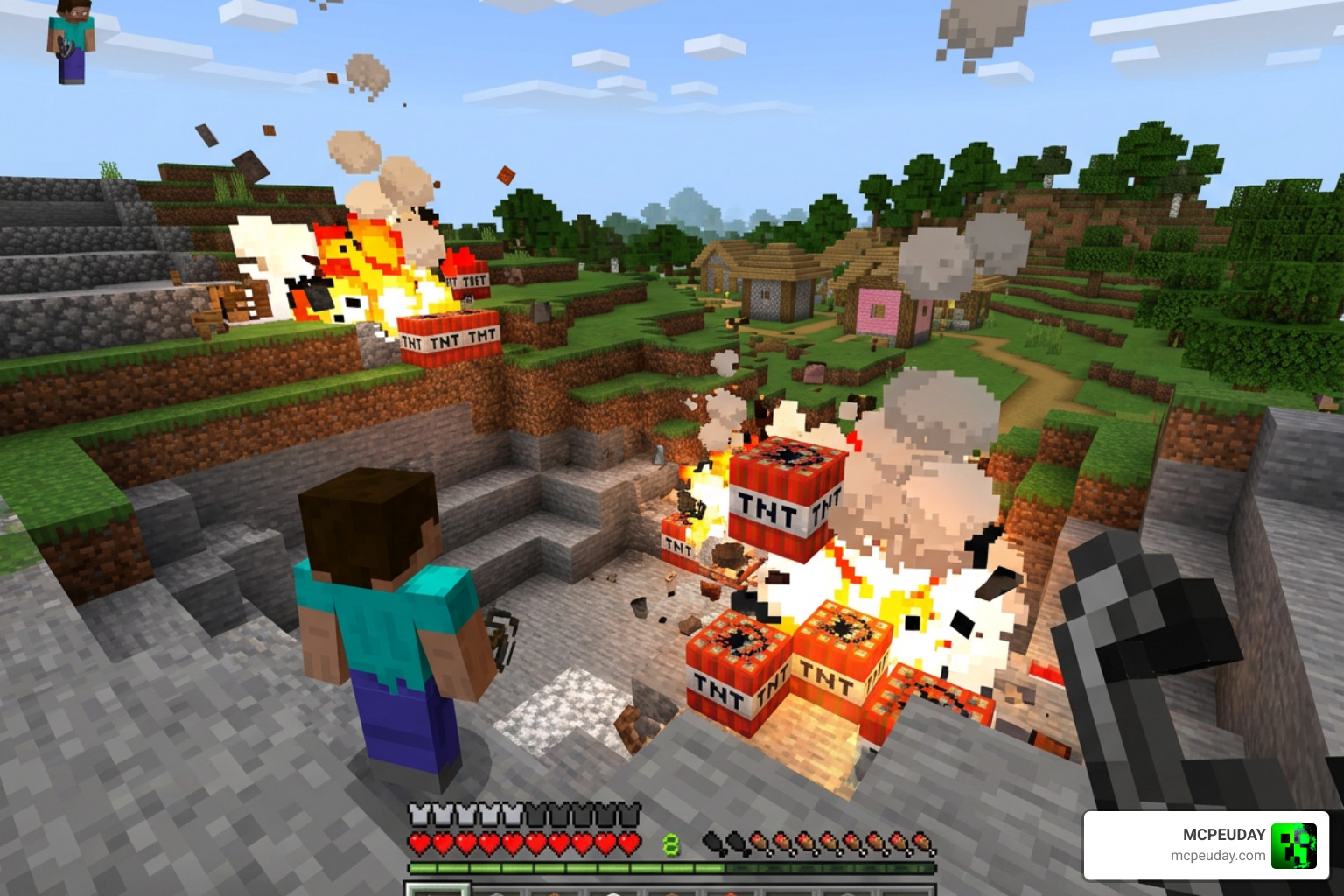TNT Addon Minecraft Bedrock custom explosives gameplay TNT Addon Minecraft Bedrock custom explosives gameplay