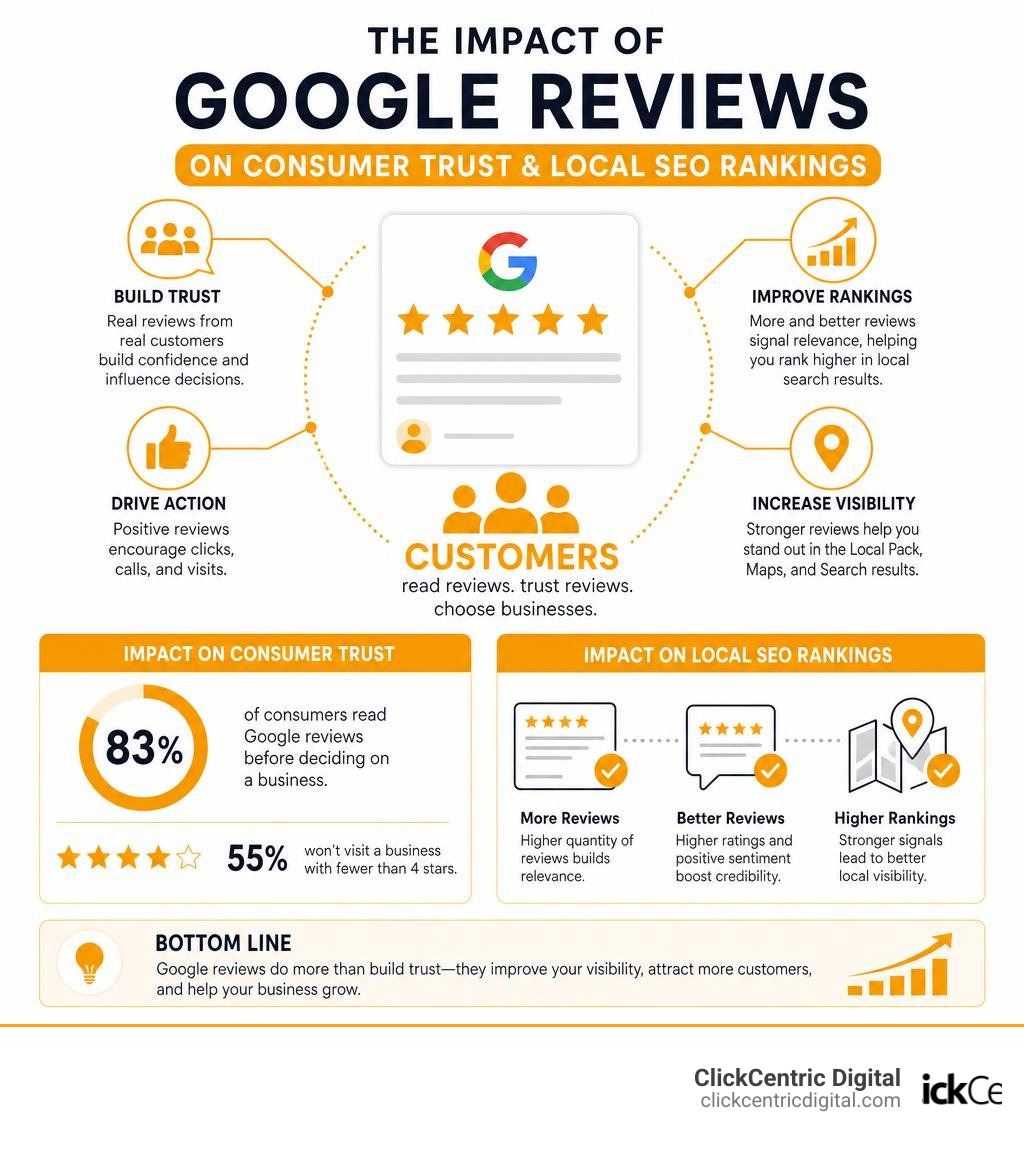 infographic showing the impact of Google reviews on consumer trust and local SEO rankings infographic infographic showing the impact of Google reviews on consumer trust and local SEO rankings infographic