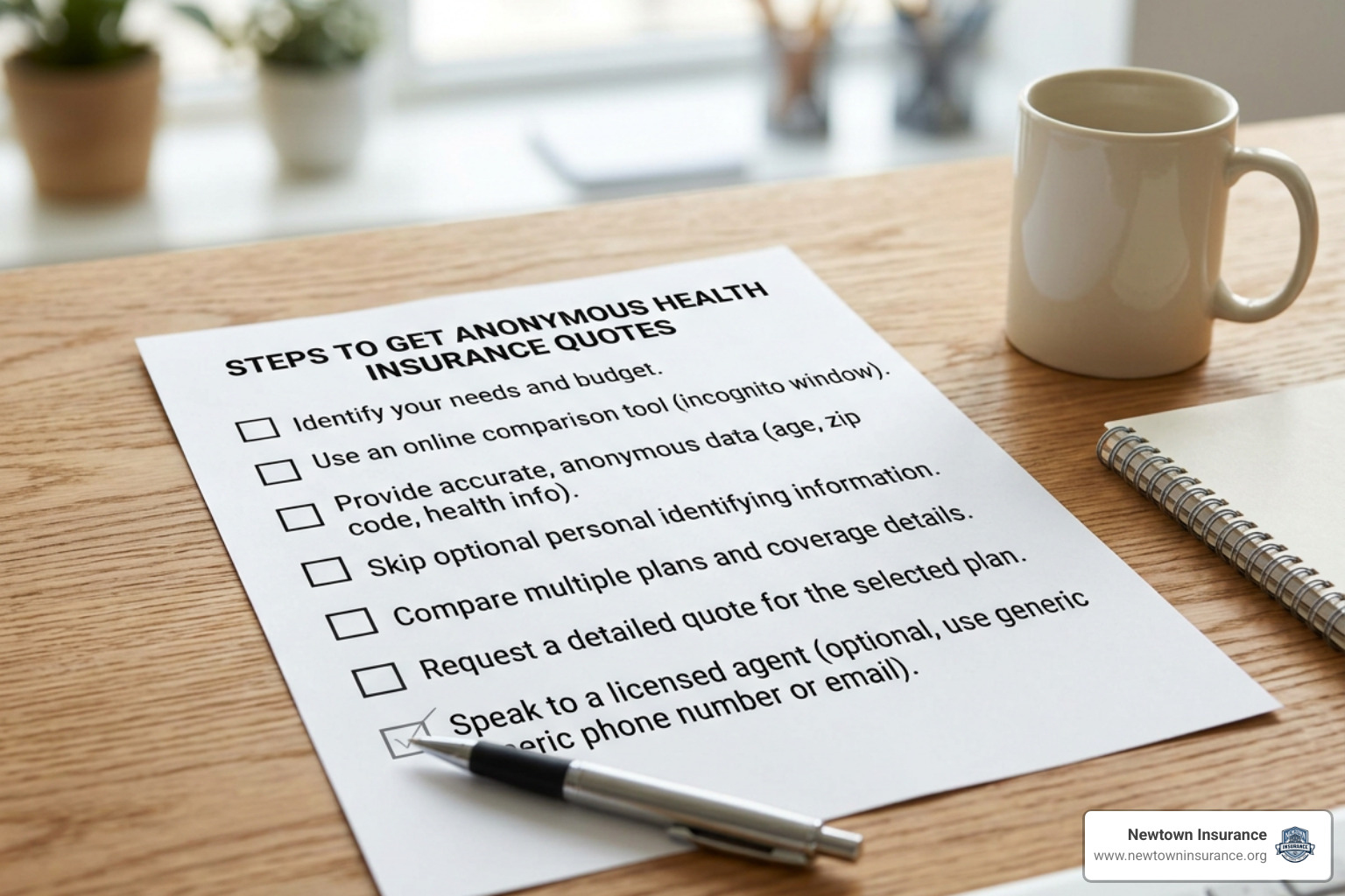 step-by-step checklist for obtaining anonymous health quotes step-by-step checklist for obtaining anonymous health quotes