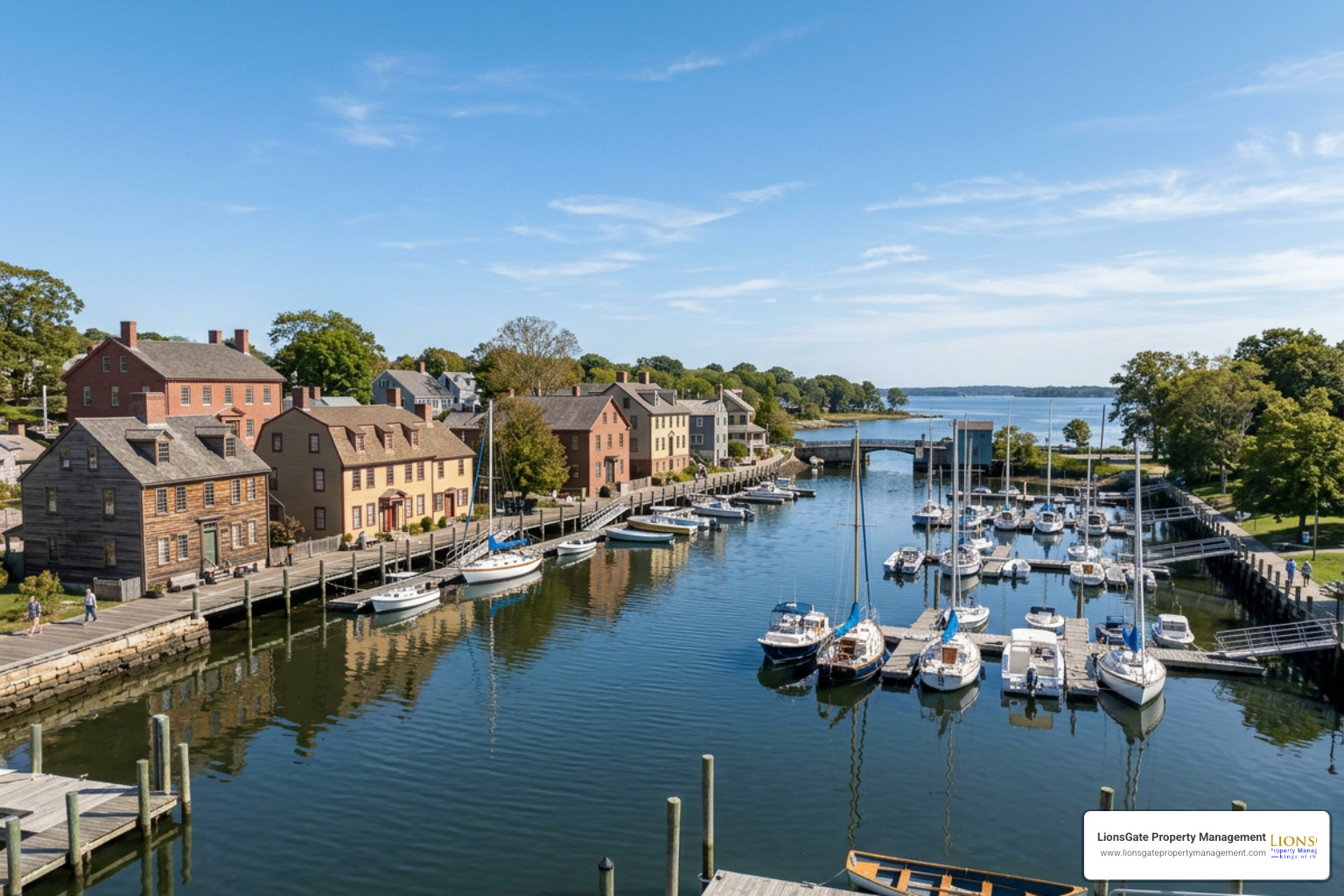 Pawtuxet Village waterfront in Warwick RI Pawtuxet Village waterfront in Warwick RI