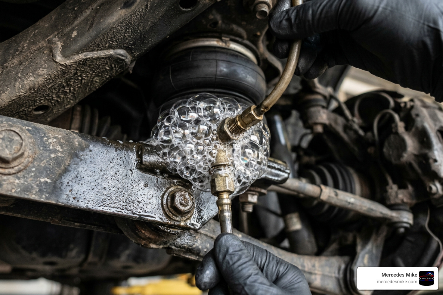 soapy water leak test