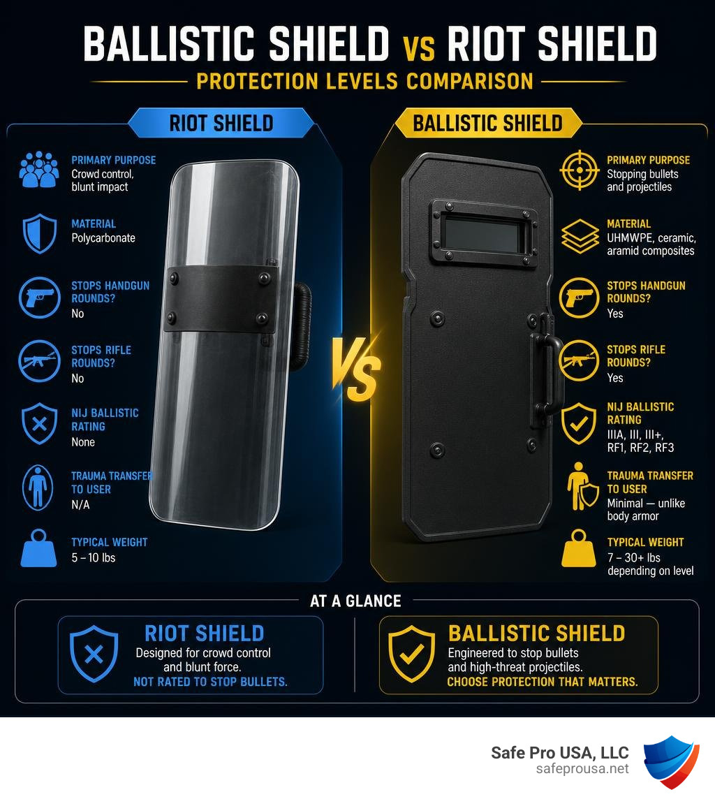Ballistic shield vs riot shield protection levels comparison infographic infographic Ballistic shield vs riot shield protection levels comparison infographic infographic
